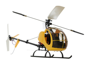guided by radio model of helicopter