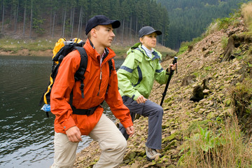 Naklejka premium hiking #1