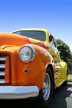 Classic Truck with Flames