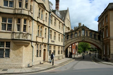 Photo sur Plexiglas Pont des Soupirs Oxford University street scene and Bridge of Sighs