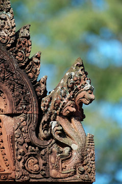 Statue Of Mandapa At Banteay Sreiz, Cambodia