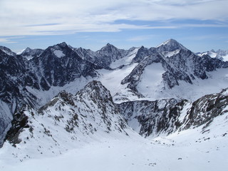 Obraz premium Gipfelpanoram Stubaier Alpen