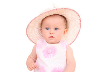 6 months baby girl in hat