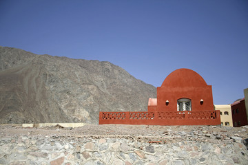 red dome styled house in the red sea region, sinai, egypt