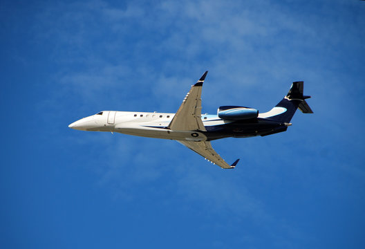 Modern jet airplane for charter