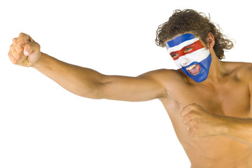 Naked Paraguayan fan