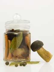 mushrooms in the jar