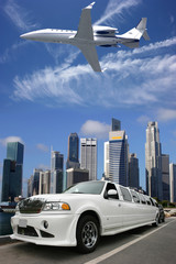 Fototapeta premium Drive, fly, travel and enjoy life in Singapore
