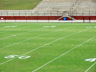 Obraz premium 50 Yard Line on Football Field