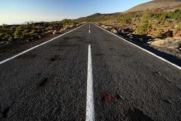 road on a volcano