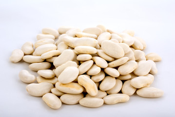 white dry beans close-up