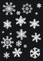 white snowflakes collection