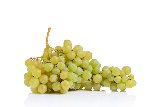 An isolated cluster of white grape