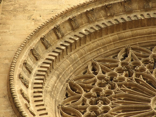 A detail on catedral in Palma