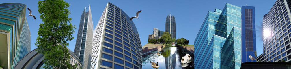 Blue business / skyscraper banner