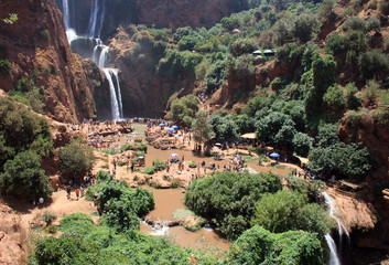 cascades d'ouzoud dans la région de marrakech