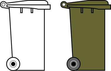 Garbage bin with wheels