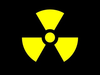 symbol radioactive danger