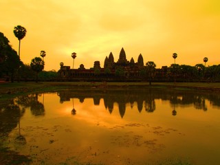 Sunset view of Angkor Wat temple - 4430994