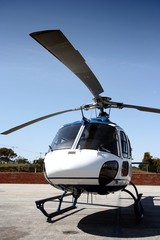 A police helicopter parked on the ground © Duncan Noakes