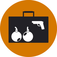 Pictogramm Kofferbombe