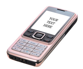 Cell phone isolated on white background