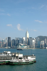 Fototapeta na wymiar Victorial habor w Hong Kongu