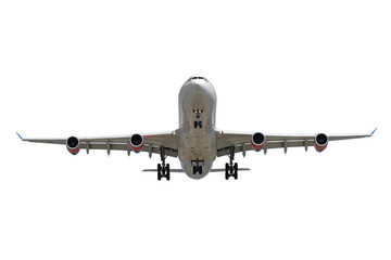 Airplane on white background