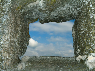 Window in stone wall