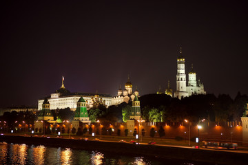 Fototapeta na wymiar Kreml w nocy, Moskwa
