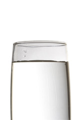 Glass with clear water