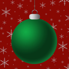 Blank Green Silver Ornament