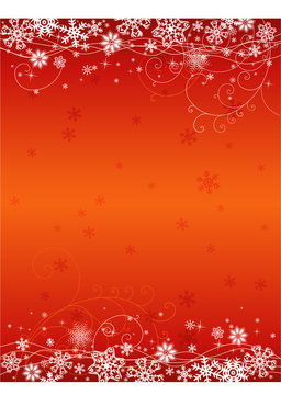 red christmas background, vector illustration