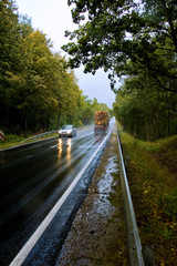 Traffic on autumn road 8183