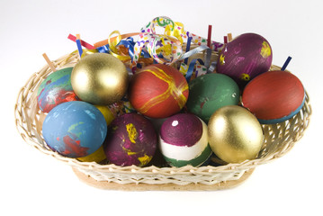 easter eggs basket