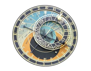 Schilderijen op glas prague astronomical clock © Miroslav Beneda