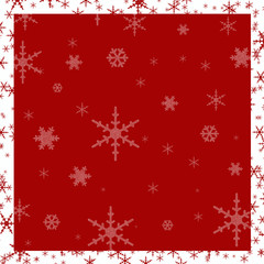 Red Snowflake Background