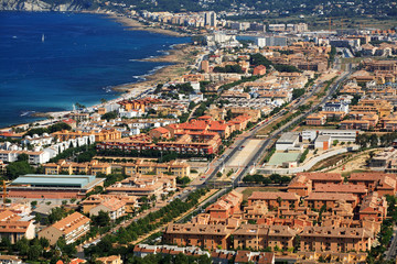 Obraz premium Urbanization of coastal city