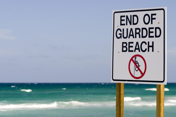 Guarded beach