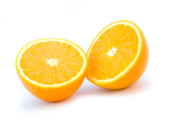 two orange half