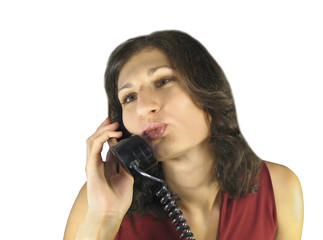 Woman with mobile telephone - 2