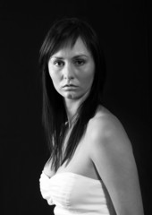 Obraz premium pretty girl on black