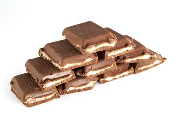 A berry flavoured chocolate pyramid