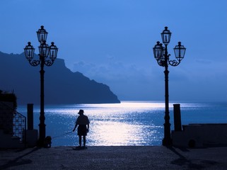 Atrani full moon on the coast of Amalfi