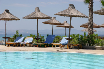 Summer Umbrellas by the pool