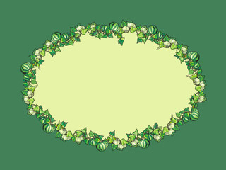 Thanksgiving frame with pumpkins