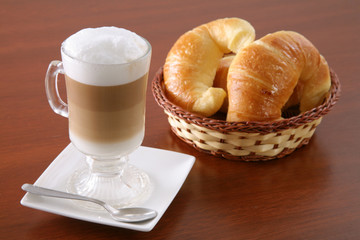 Cappuccino and croissants