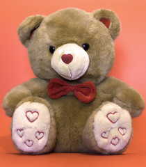 teddy with hearts