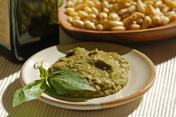 Pesto on a plate
