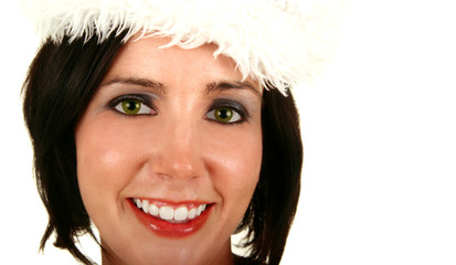 Smiling In Fur Hat